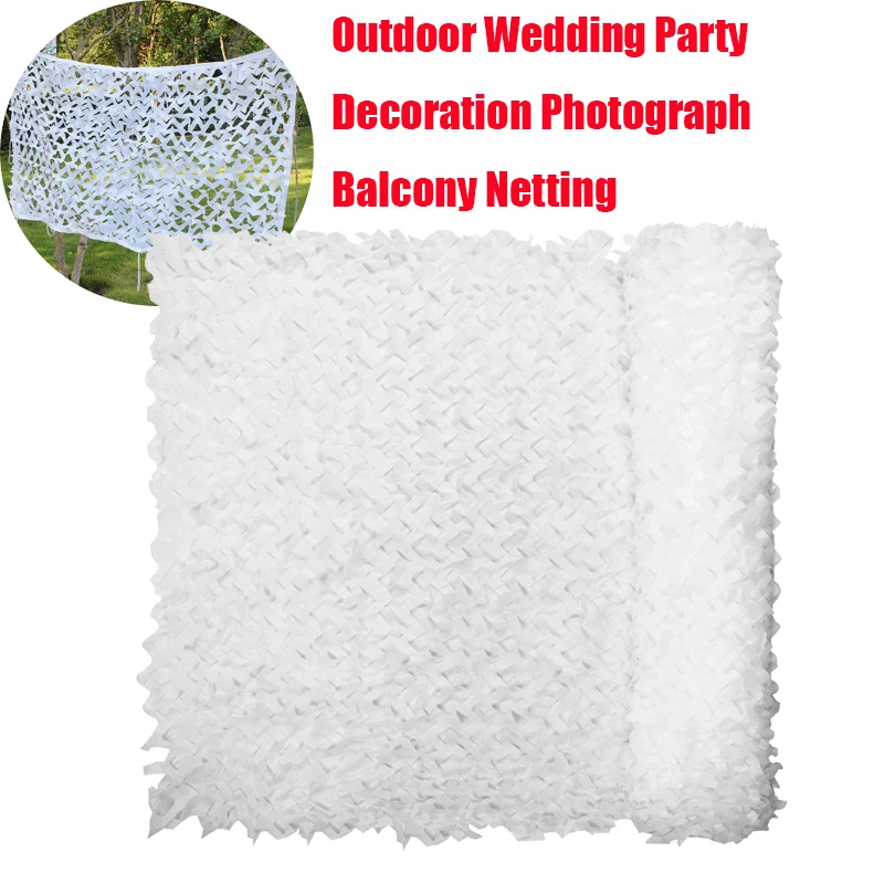 1.5X4 2X3 3X4 4X4 متر سنو وايت العسكرية في الهواء الطلق التخييم الصيد قناص شبكة المعاوضة عرس حزب الديكور شرفة المأوى صافي