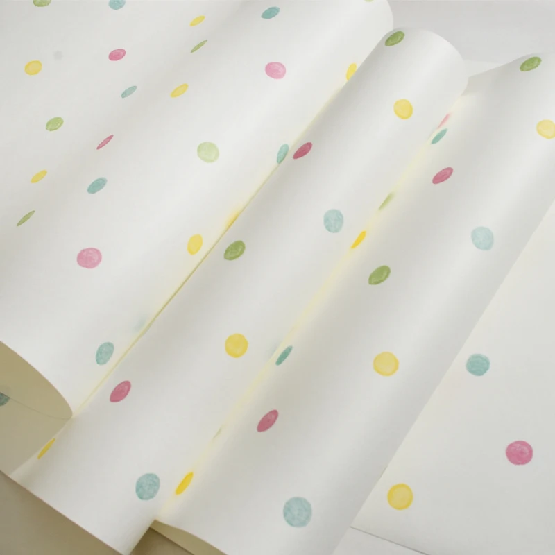 

3D Idyllic flower Small fresh Self-sticking Wallpaper blue/pink livinroom Girl Boy Bedroom Cartoon Non-Woven 53cmX100cm