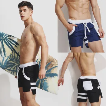 

Mens Swim Briefs Patchwork Swimwear Men Shorts Nylon Breathable Swim Trunks Pants Swimwear Shorts Slim Wear W0328