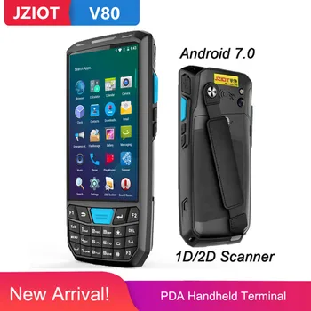 

V80 Handheld NFC RFID Reader Data Collection 1D 2D QR Barcode Scanner Android Pda Terminal Handheld With Android OS