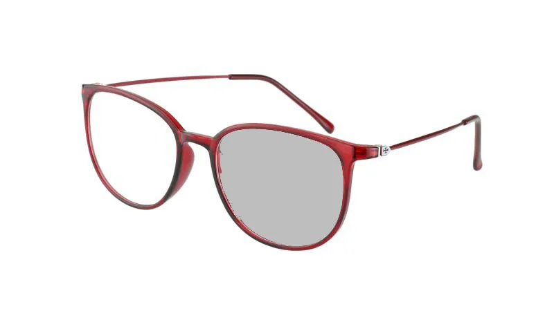 WEARKAPER 4 цвета винтажные переходные солнцезащитные фотохромные очки для чтения PC Frame Diopter glasses lentes de lectura 1,25 1,75 - Цвет оправы: Красный