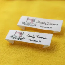 Étiquette de couture personnalisée, étiquettes faites à la main, étiquettes de nom d'enfants personnalisées, étiquettes de ruban de coton, étiquettes de Logo (MD0026)(China)