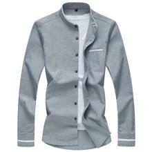 Для мужчин рубашка Новинка года брендовая одежда модные бизнес повседневное Мужская классическая рубашка с длинными рукавами Camisa Masculina высо