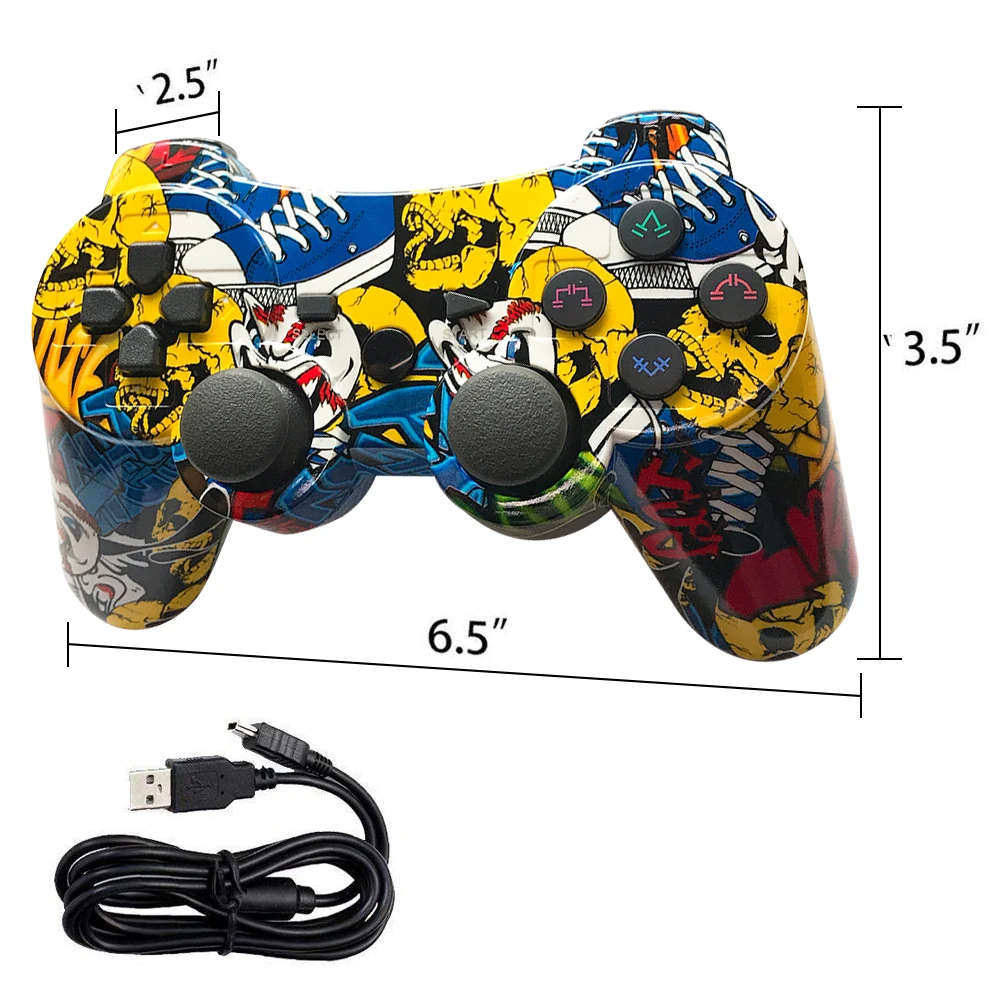 Bluetooth для sony Playstation 3/ps2/pc контроллер беспроводной геймпад джойстик для Playstation 3 SIXAXIS геймпады 12 цветов