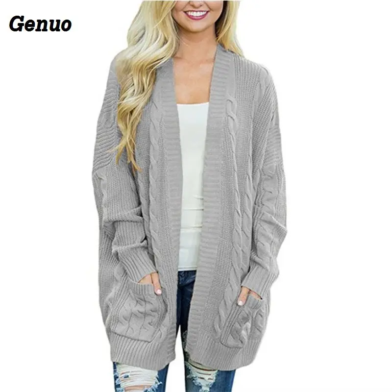 

Autumn Winter Women Sweater Kimono Cardigan Long Sleeve Loose Asymmetric Hem Long Cardigan Genuo Women Outerwear Plus Size Top