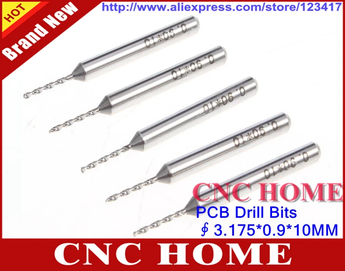 Набор сверл для печатной платы 10 шт. 3 175*0 9*10 мм|cnc engraving tools|engraving toolpcb drill bit |