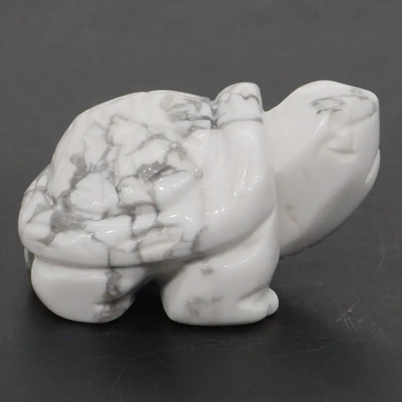 Черепаха фигурка " натуральный драгоценный камень белый бирюзовый говлит Кристалл резная статуя ремесла домашний декор