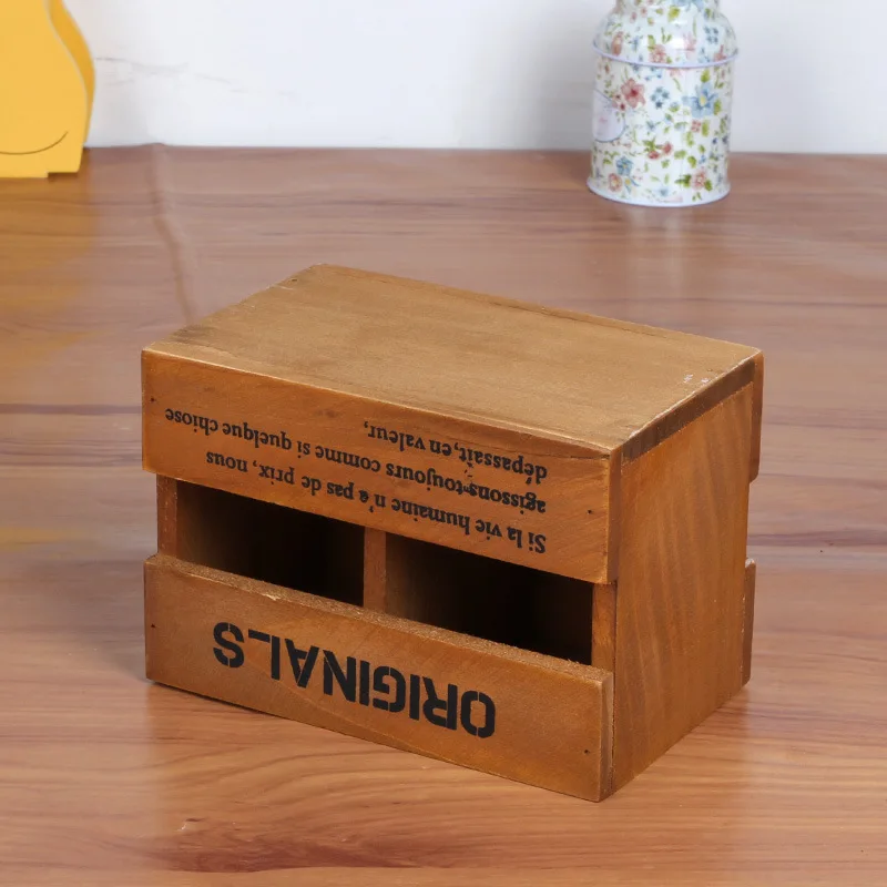 Маленькая винтажная Ретро деревянная коробка, современный стиль, коробки для хранения и ящики для хранения, держатель для карт, многофункциональная косметическая коробка, ювелирный чехол