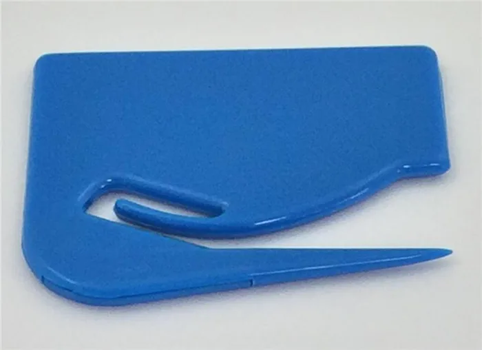 

200pcs Durable Plastic Letter Mail Envelope Opener Mini Letter Knife Office Equipment Safety Paper Guarded Cutter Blade
