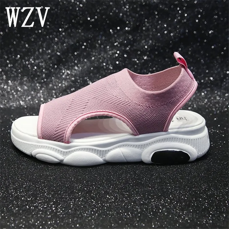 

2019 Women Sandals Breathable Sneakers Ladies Sandals Walking Shoes Summer Platform Sandal Comfortable Casual Shoes women K75