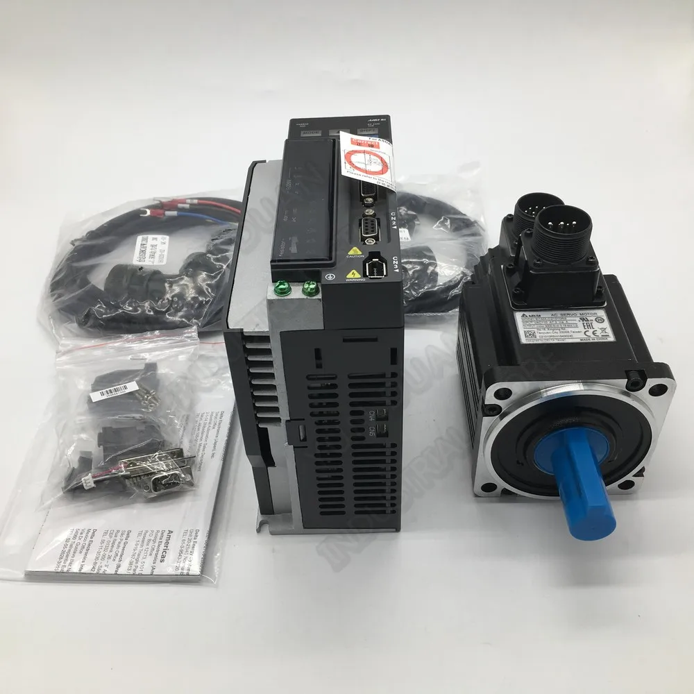 Delta A2 Servo 1KW с тормозом 220V 1PH/3PH 100 мм 3000-5000 об/мин 3.18NM 7.3A 22 ASD-A2-1021-L ECMA-C11010SS моторный