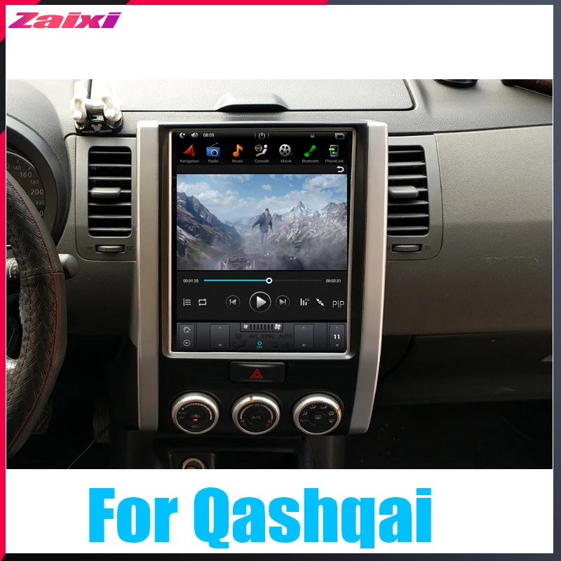ZaiXi мультимедиа для Android gps для Nissan Qashqai 2007~ 2012 радио вертикальный автомобильный сенсорный экран в стиле Tesla экран радио видео USB dab