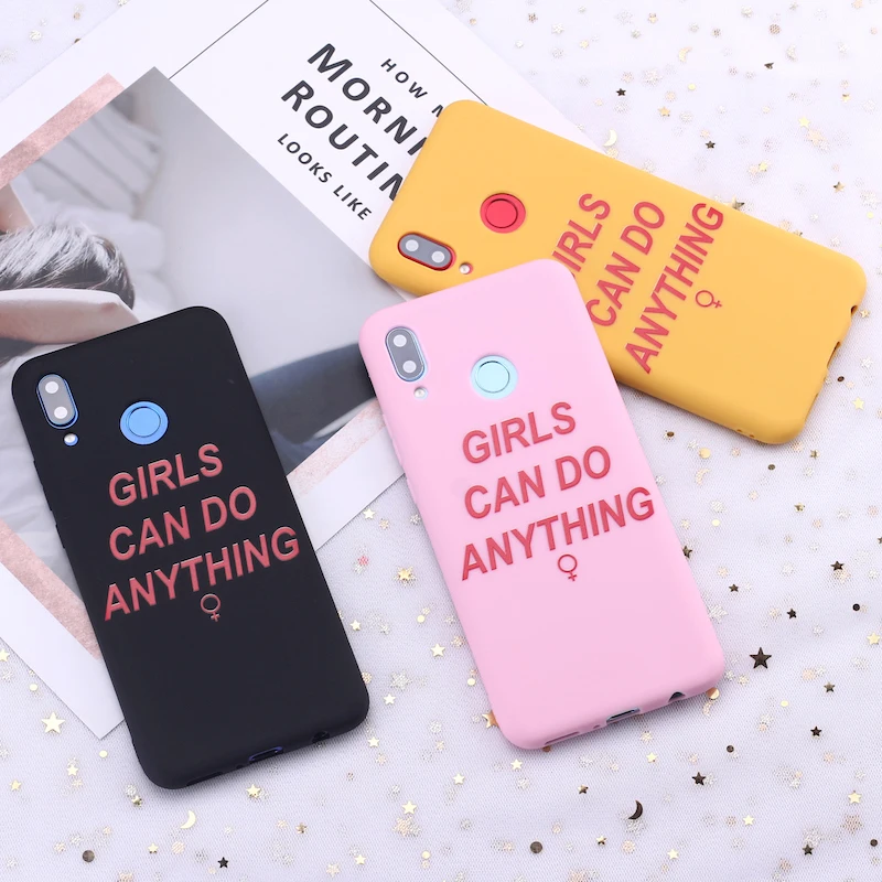 Силиконовый чехол для телефона samsung S8 S9 S10 S10e Plus Note 8, 9, 10, A7, A8, для девочек, феминистки, конфет