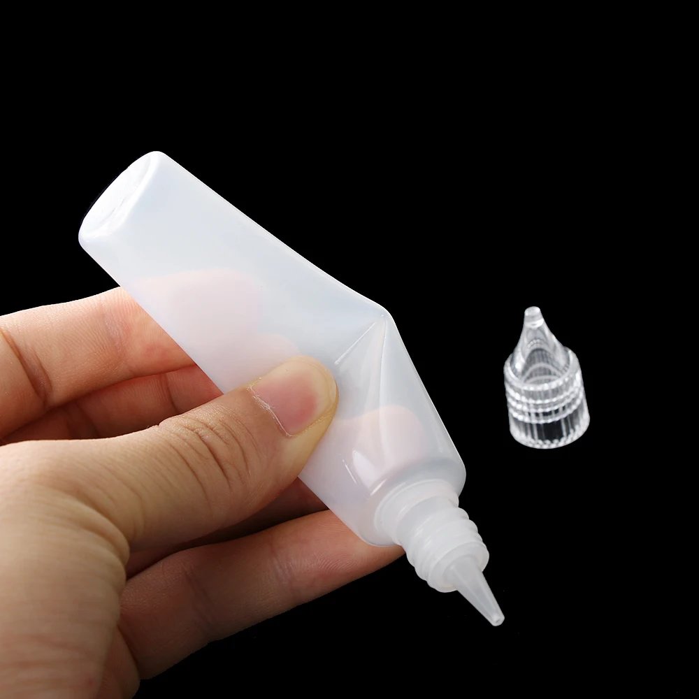 New Reuse Plastic Glue Applicator Needle Squeeze Bottle Paper DIY Scrapbooking Paper Plastic Bottle Craft Tool 5PCS plastic glue tips
