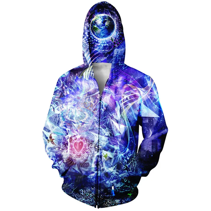 cobalt blue zip up hoodie