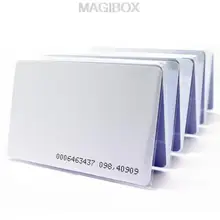 10 pces 125 khz branco em4100 rfid tag cartões de identificação para porta controle entrada acesso em cartão