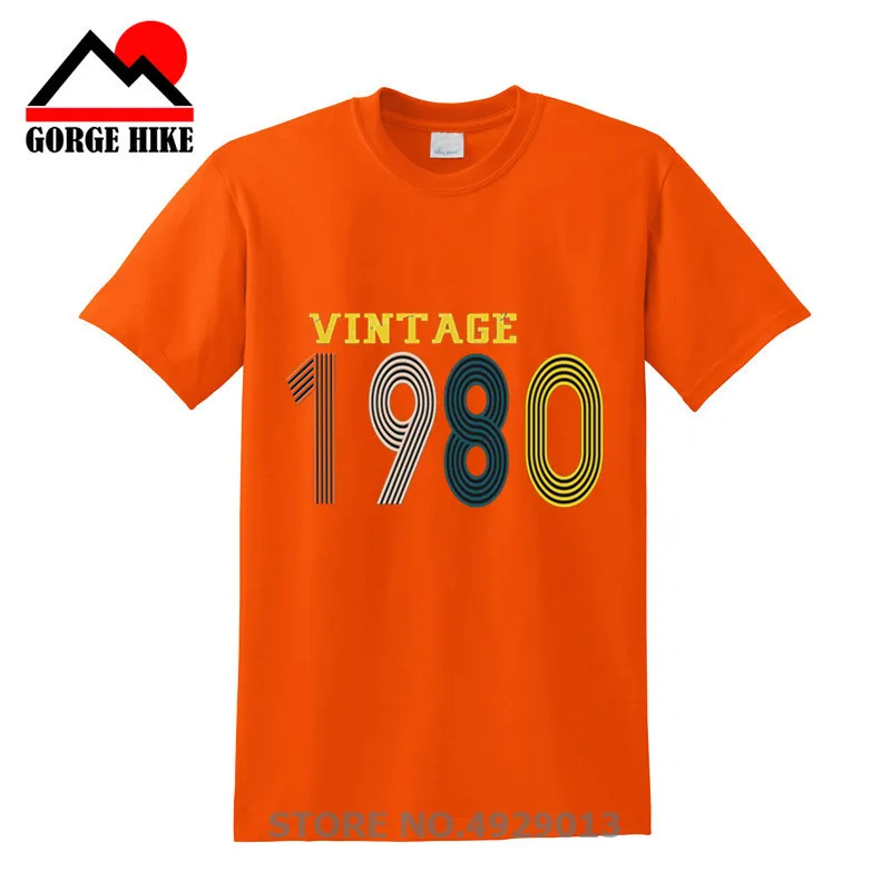 2019 Лидер продаж Летний стиль сделано в 1980 году Винтажная футболка для