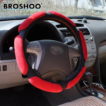 

BROSHOO Free Shipping 38CM Three-Dimensional Slip-resistant Car Steering Wheel Cover Sandwich Car Styling Car Accessories