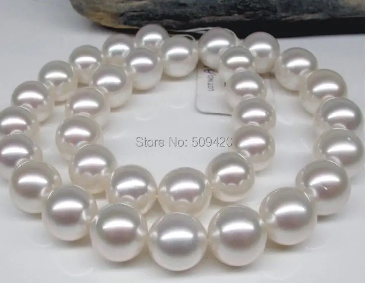 

Free Shipping >>CLASSIC 11-12MM AAA SOUTH SEA WHITE PEARL NECKLACE 18INCH 14K