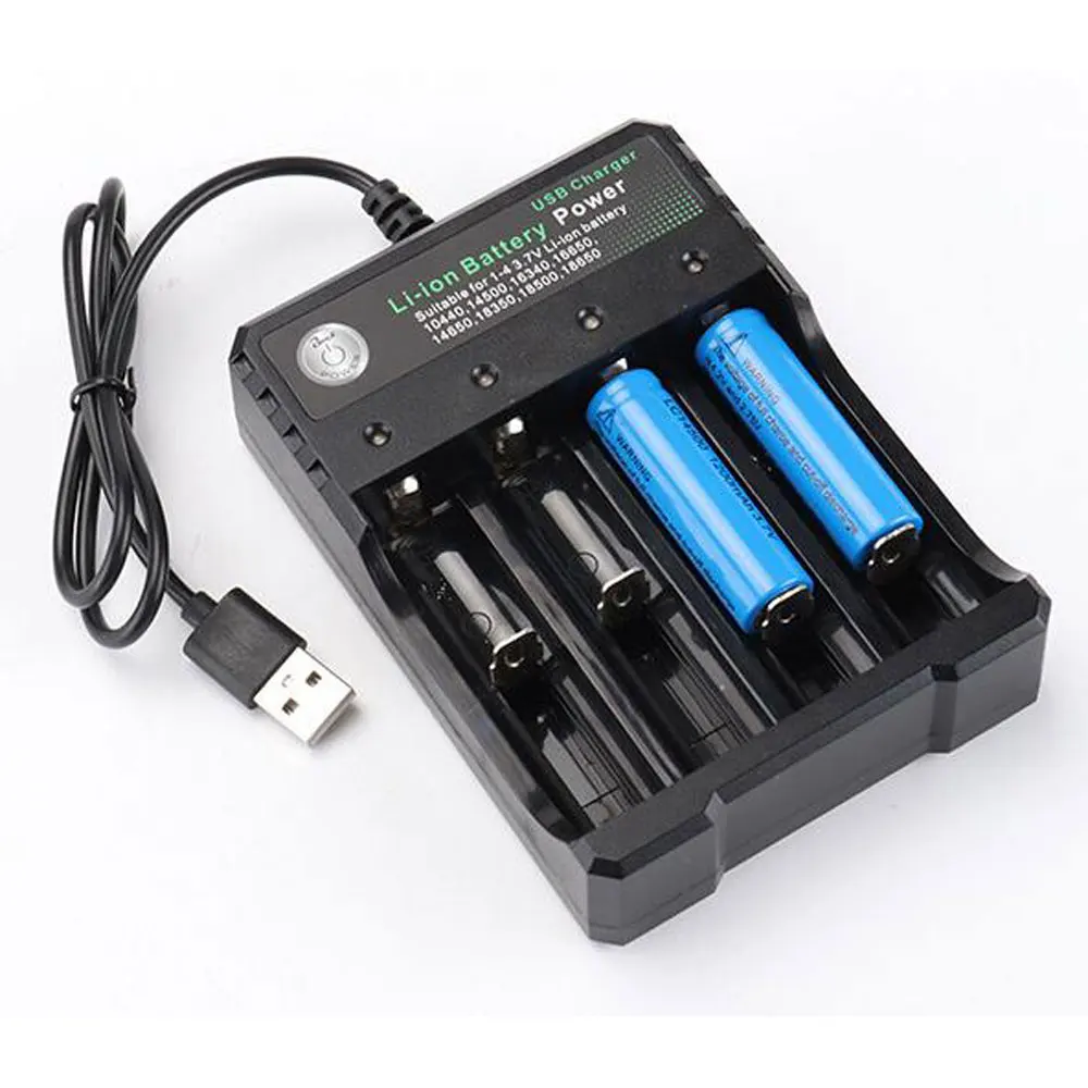 

18650 Battery Charger USB Fast Charge Dual for 3.7V 14500 10440 26650 Batteries