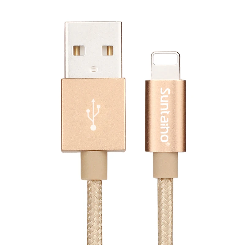 [10-Pack] Suntaiho Lighting cable cargador для iphone 8 для iphone X кабель для зарядки данных USB телефонный кабель для iphone 7 plus Кабель - Цвет: Champagne gold