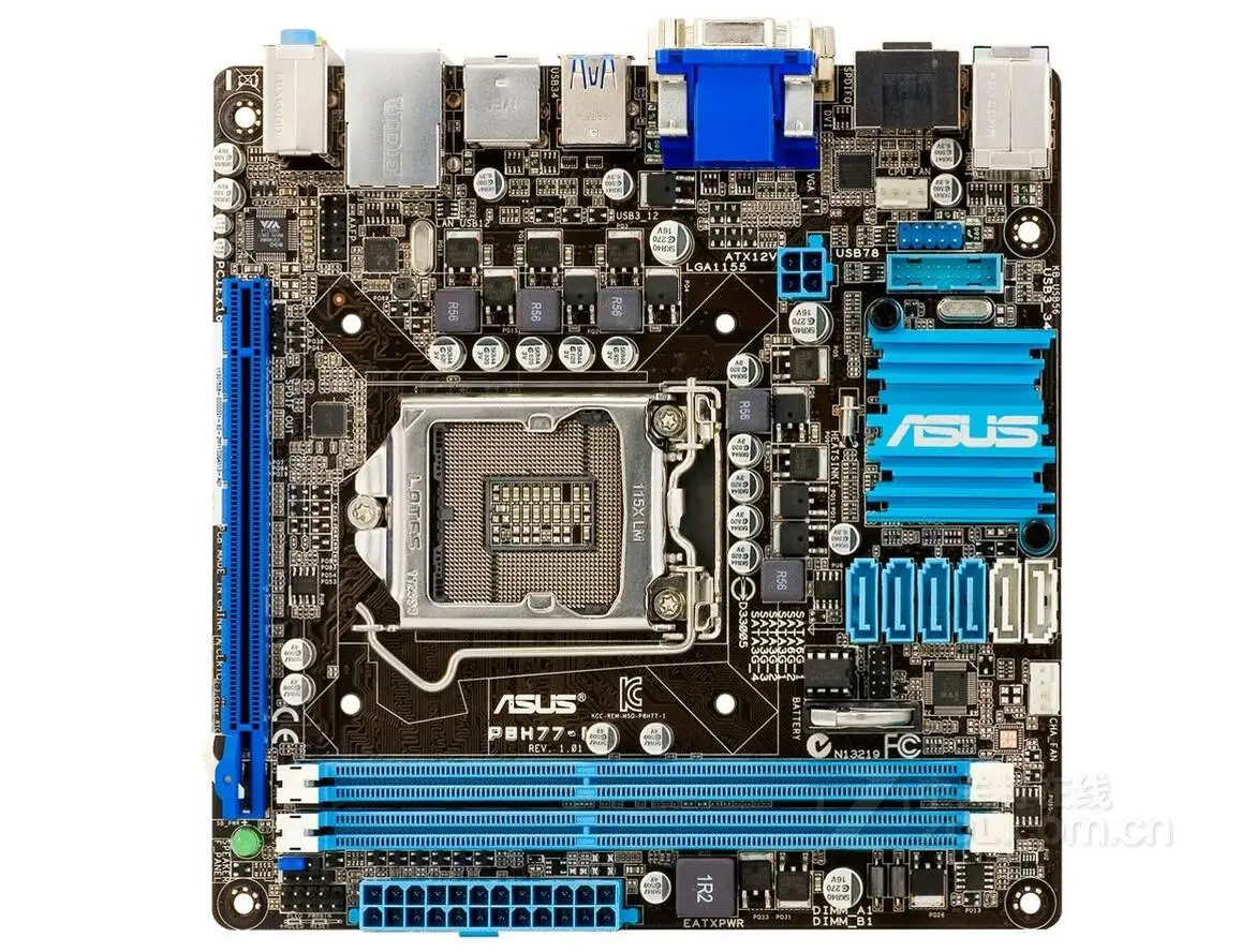 

P8H77-I 1155 pin H77 ITX mini small board 17 * 17 support 3770 90%new