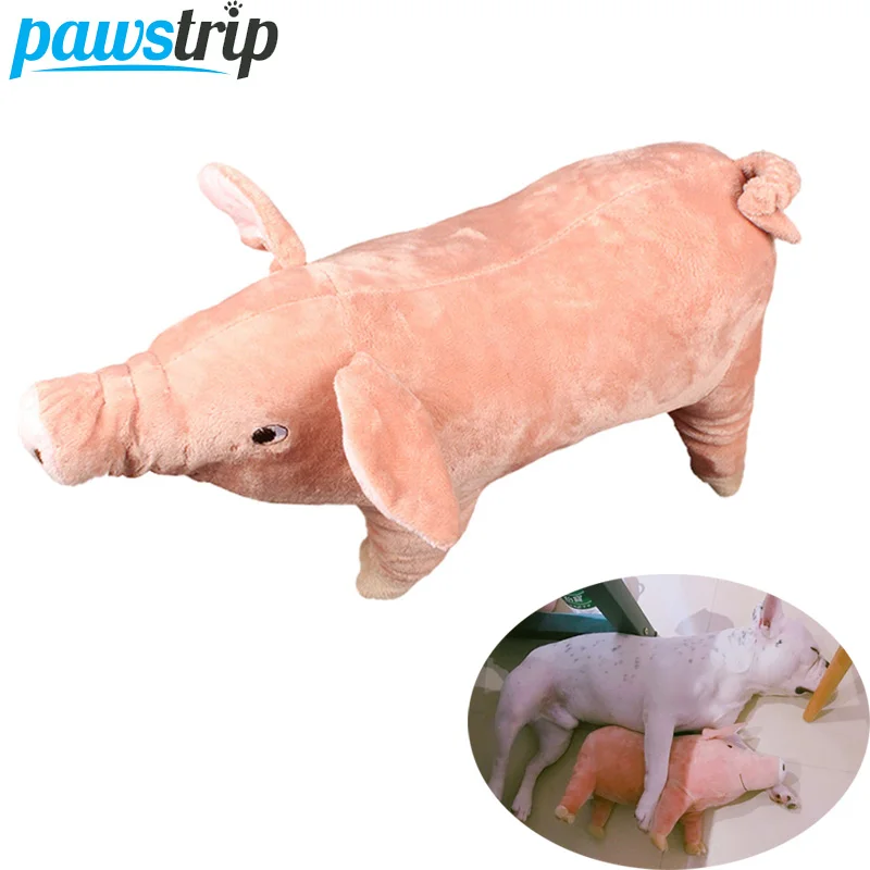 

pawstrip Soft Plush Dog Toy Interactive Simulation Sleeping Pigs Pet Toys For Dog Cats Teddy Chihuahua Accompany 38*20*13cm