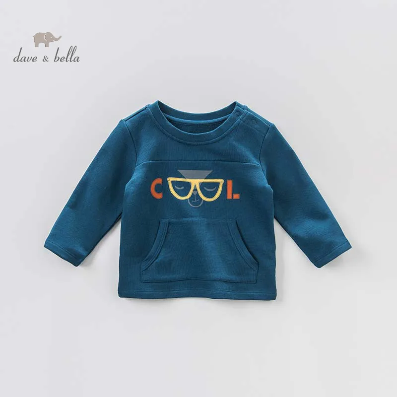 

DBA7825 dave bella autumn baby boys print t-shirt handsome toddler top children high quality tees