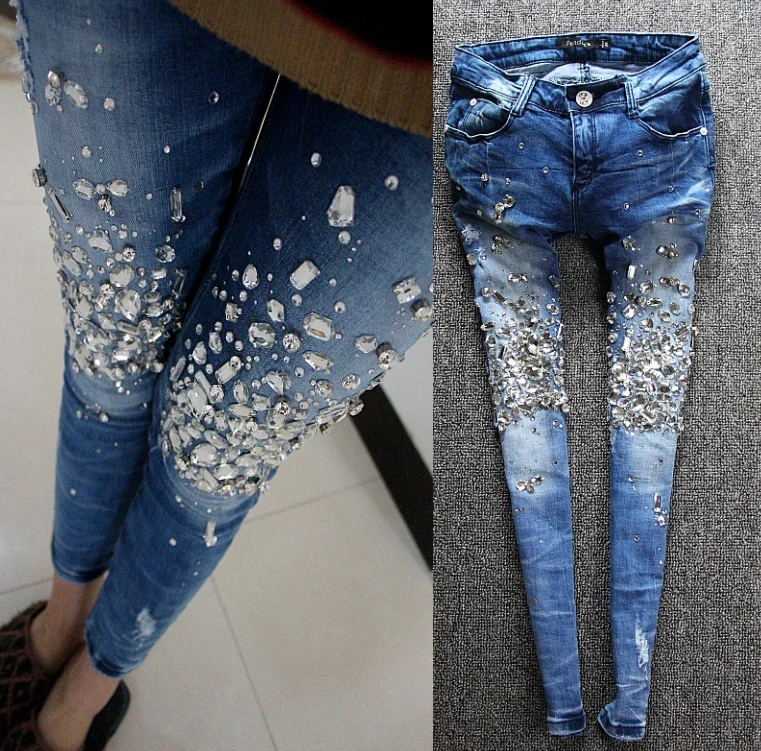 jeans with diamonds