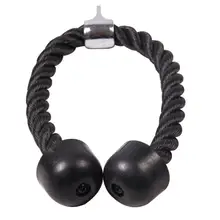 Коммерческое оборудование для спортзала нейлон тянуть веревку черный рука сопротивление бицепс верёвка пресс pull подпушка кабель крепления