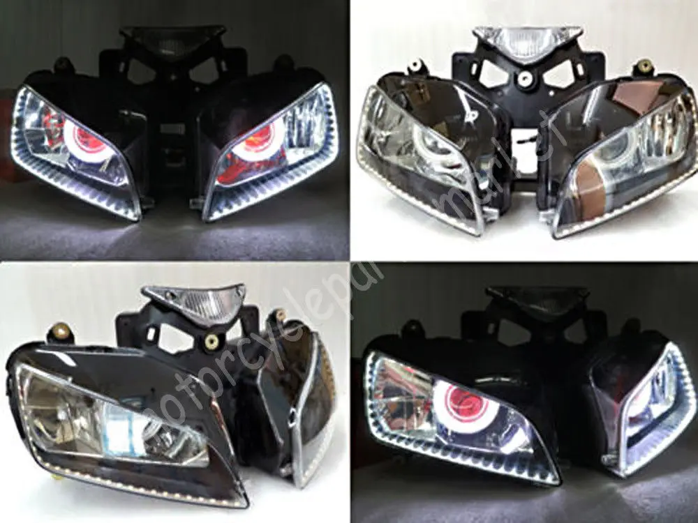 Проектор в сборе HID фара белый ангел красный демон глаза для Honda CBR1000RR CBR 1000 RR 2004 2007
