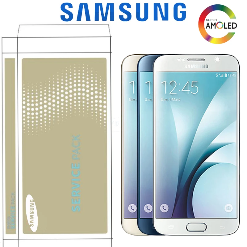 

ORIGINAL 5.1'' Display With Burn-Shadow LCD with Frame For SAMSUNG Galaxy S6 G920 G920F Touch Screen Digitizer Assembly
