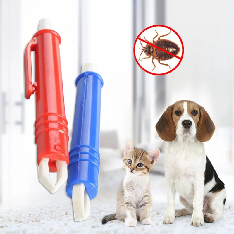 

Anti Mite Ticks and Fleas Removal Tweezers Clip Dog Cat Rabbit Removing Bug Insect Tool Pet Hair Body Cleaning Care Product