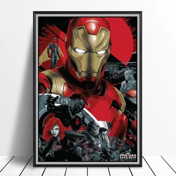 

Captain America Civil War Iron Man Artwork Cover Movie Poster Movie Canvas Poster Wall Art Print Kids Decor Home Decor