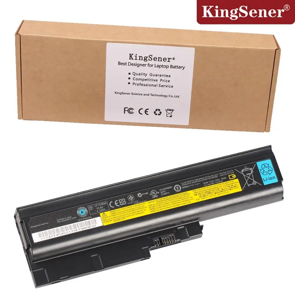 

KingSener New Laptop Battery for Lenovo ThinkPad T60 T60P T61 T61P R60 SL300 SL400 SL500 W500 T500 42T4778 42T4545