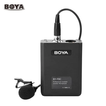 

BOYA BY-F8C High Quality Microphone Cardioid Lavalier Condenser Microphone Video Instrument Sound Recording Mic XLR Connector
