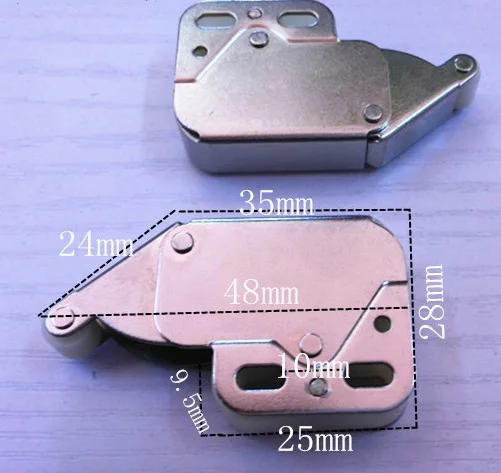 

50pcs/lot Push To Open Touch Release Cabinet Cupboard Kitchen Catch Latch Press Spring Hook Style With Screws