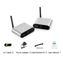 Portable Size AV TV Wireless Audio/Video Sender Transmitter Receiver Plug & Play Wireless Receiver for DVD DVR CCTV Camera