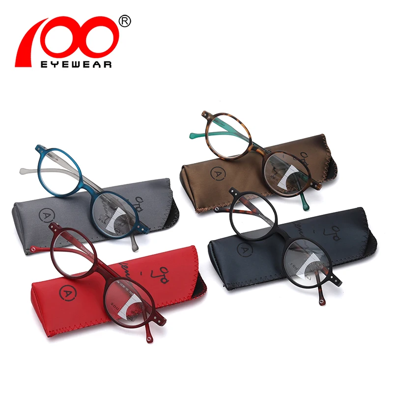 

Fashion men reading glasses women Anti-blue light Anti Fatigue round bifocal progressive glasses #PRLEN
