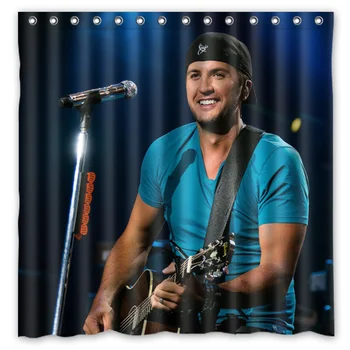 

Country Singer luke Bryan Background Waterproof Polyester Bathroom Shower Curtain&Bath Curtains( 180X180CM)