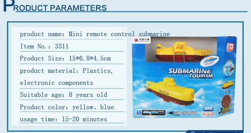 Новая мода большая подводная лодка на радиоуправлении игрушки на открытом воздухе 3311 RC водная лодка 6CH Модель Катера высокой мощности 3,7 V игрушечная лодка пластиковая модель