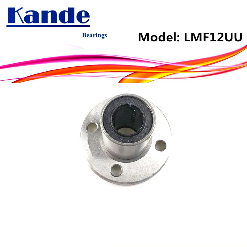 LMF12 UU 1 шт./лот LMF12UU круглый фланец линейный шарикоподшипник 12 мм LMF12 для 3D принтера SMF12UU Kande подшипники