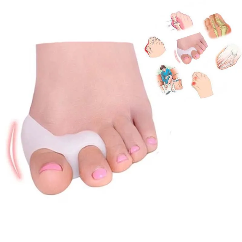 2pcs=1Pair Gel Foot Care Tool Bunion Corrector Bone Big Toe Protector Hallux Valgus Straightener Toe Spreader Pedicure