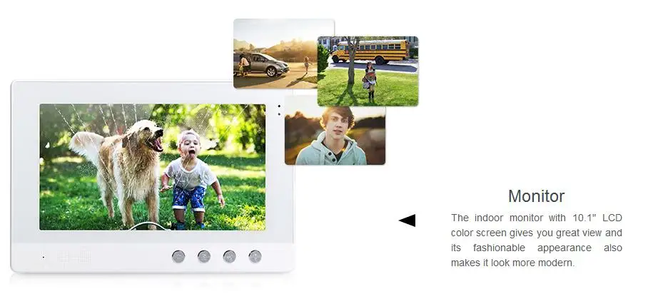 Homsur 10,1 "ЖК-Видео дверной телефон домофон комплект с двухполосной домофон для дома/квартиры