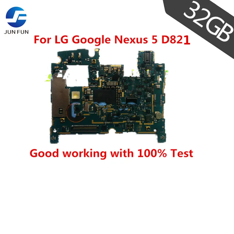 

JUN FUN 100% work Original Unlocked Working For LG Google Nexus 5 D821 32GB Motherboard UNLOCKED