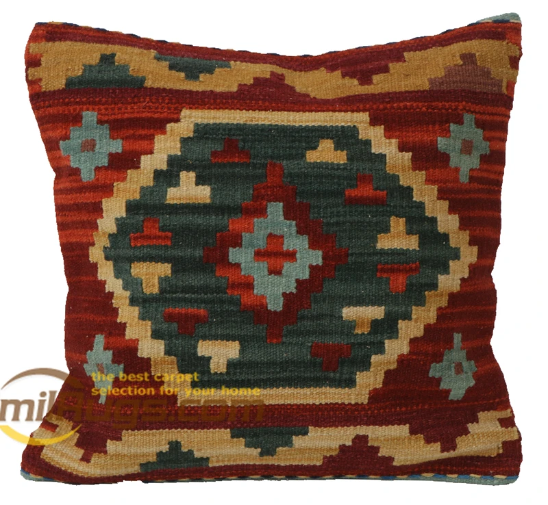 

Wool Kilim Floral Pillow Handmade Aubussion Simple Handmade Floral Wool Throw Headret Pad