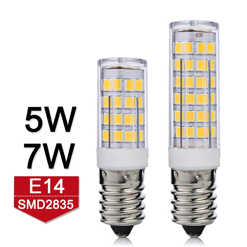 

New E14 LED Lamp 5W 7W SMD2835 Mini LED Bulb AC220V High Bright Crystal Chandelier Corn Light Refrigerator Bombillas LED Lights