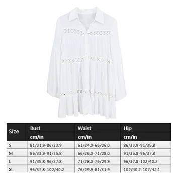 

Women Cover-ups Long Flare Sleeve Robe Plage Dress Sun-Proof Bikini Smock