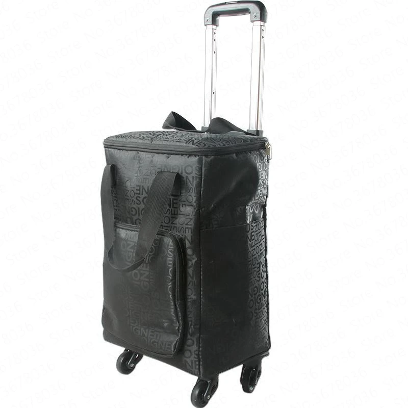 

20%Folding Trolley Bag Portable Shopping Cart Universal Wheel To Buy Food Cart Aluminum Alloy Trolley Shopping Bag Travel Small