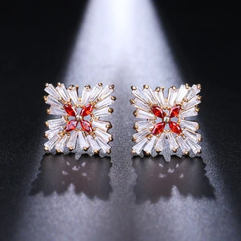

Emmaya Beautiful High Quality Earring CZ Crystal Flower Jewelry Earring For Women Girls Fashion Gift Party Wedding